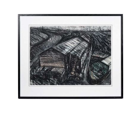 David Paul River View, Newburn, unsigned with Laing Gallery label to verso, watercolour and pastel on paper, 51 x 69.5cms, 73