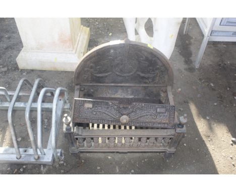 A cast iron fire grate