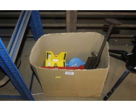 A box containing a socket set, various other tools etc.