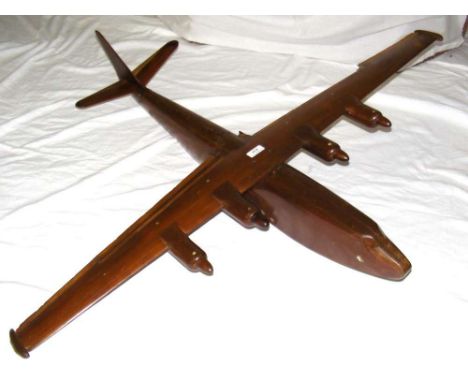 A rare Saunders Roe wooden wind tunnel test model aeroplane either for "Duchess" or "Princess" - 100cm long
