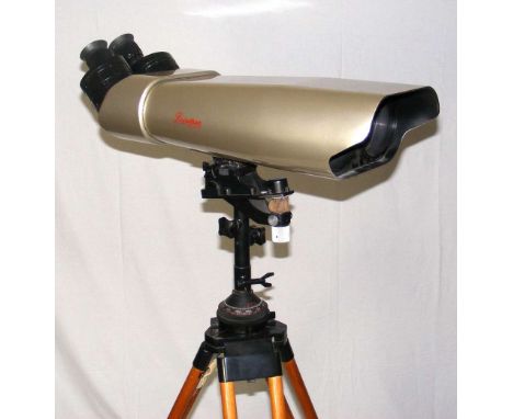 A pair of Leviathan 25 x 100 Naval binoculars - Model Q45J - complete with multi adjustable folding tripod