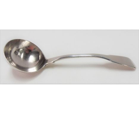 George III silver fiddle pattern sauce ladle by William Eley, Fearn &amp; Chawner, London 1809, weight 2oz approx.