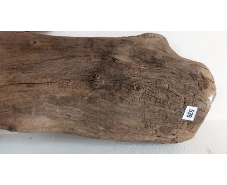 Antique tree trunk water pipe, length 177cm.