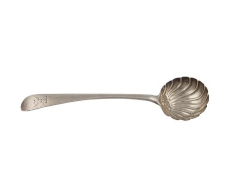 A GEORGE III IRISH PROVINCIAL SAUCE LADLE, Cork c.1770, mark of Carden Terry, (c.46.66g)