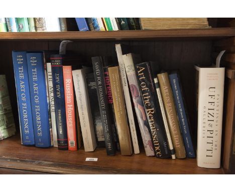 A GOOD COLLECTION OF RENAISSANCE AND OLD MASTER COFFEE TABLE BOOKS AND CATALOGUES, including works on the Uffizi, Ucello, Lip
