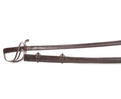 1853 PATTERN CAVARLY SABRE,the curved fullered steel blade stamped 'MOLE' and with other stamped marks, over a swept crossgua