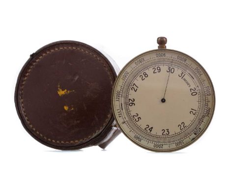 AIR MINISTRY ISSUE POCKET ANEROID BAROMETER,Ref. No. 6B/114, Mk. I, 'T. Wheeler London No. 283/38', cased