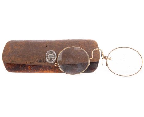 PAIR OF MID-20TH CENTURY PINCE-NEZ,purportedly owned by Franz Halder, German general and the Chief of Staff of the Army High 