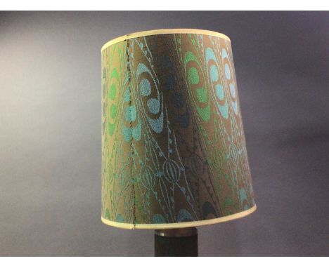 RETRO TABLE LAMP in greens and browns82cm high