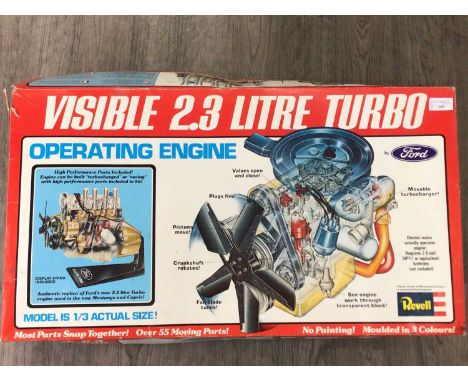 REVELL, VISIBLE 2.3 LITRE TURBO OPERATING ENGINE MODEL KIT boxed