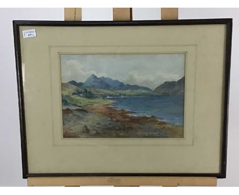THREE WATERCOLOURS BY J K MAXTON AND OTHERS mounted framed and under glass, along with other watercolours by various artists,