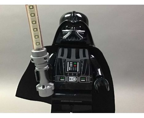 LEGO STAR WARS DARTH VADER LIGHT UP TOY on a moulded stand