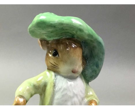 BEATRIX POTTER FIGURE OF BENJAMIN BUNNY AND OTHER FIGURES  including models of cats and birds