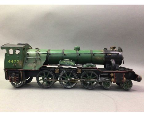 FLYING SCOTSMAN PAINTED METAL MODEL in tin plate42cm long 