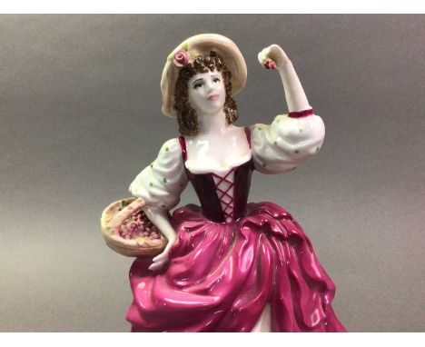 GROUP OF COALPORT FIGURES comprising Anne, Ripe Cherries Ripe, Oranges &amp; Lemons and MilkmaidQty: 4
