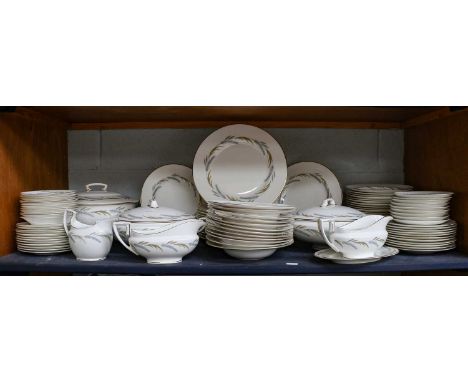 A Royal Worcester Harvest Ring dinner service approx 100 peices, inc tureens, vegetable dishes, sauce boats, etc (one shelf)