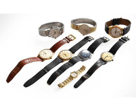 A group of gents wristwatches, Timex, Tissot, Avia etc