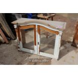 *DRESSER TOP WITH GLASS DOORS, 116CM X 45CM X 90CM