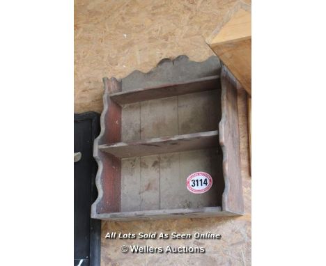 *WOODEN THREE TIERED SHELF