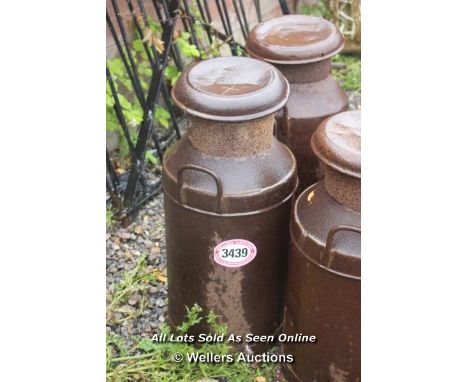 *VINTAGE METAL MILK CHURN, 78CM HIGH