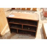 *SMALL WOODEN STORAGE CUPBOARD, 54CM X 22CM X 40CM