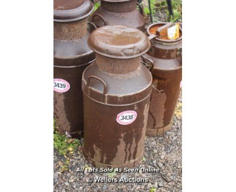 *VINTAGE METAL MILK CHURN, 73CM HIGH