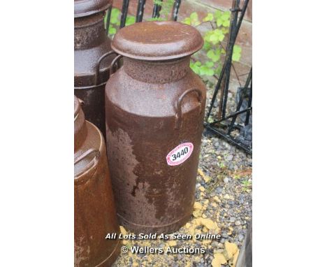 *VINTAGE METAL MILK CHURN, 77CM HIGH