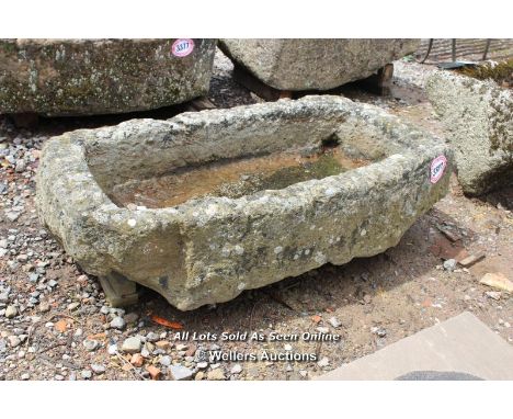 *GRANITE RECTANGULAR TROUGH, 122CM X 63CM X 35CM