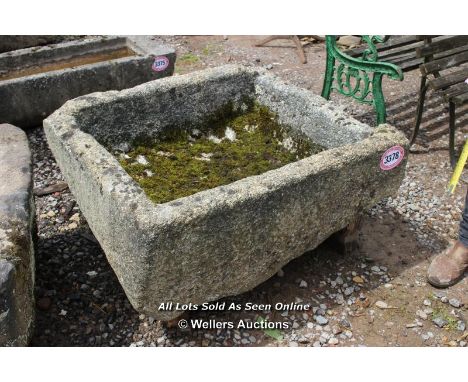 *GRANITE RECTANGULAR TROUGH, 98CM X 84CM X 40CM
