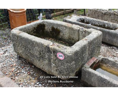 *CORNISH GRANITE RECTANGULAR TROUGH, 126CM X 78CM X 50CM