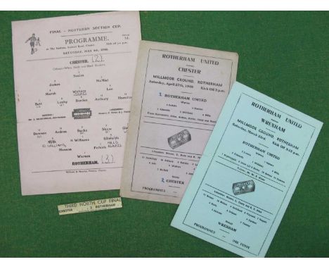 1945-6 Chester v. Rotherham United Programme for The Northern Section Cup Final (second leg), dated May 4th, 1946 (team chang