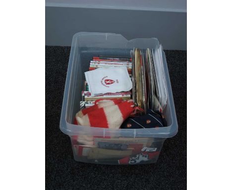 Rotherham United Calendars, DVDs, newspapers, record, 2004 match poster v. Sheffield Wednesday, scarf, two ties, Bower badge,