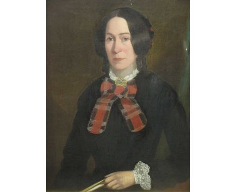 British School (19th century) Portrait of Charlotte Archer oil on canvas 76 x 63cm