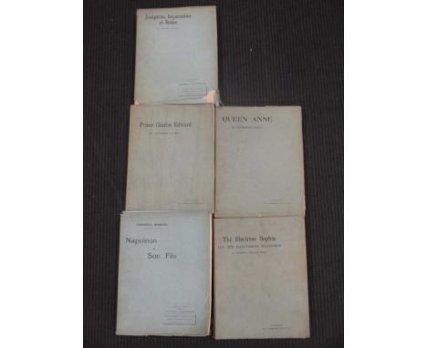 Collection of Royal histories with portrait plates, in original paper wrappers by Goupli &amp; Co publishers, circa 1900, 4to