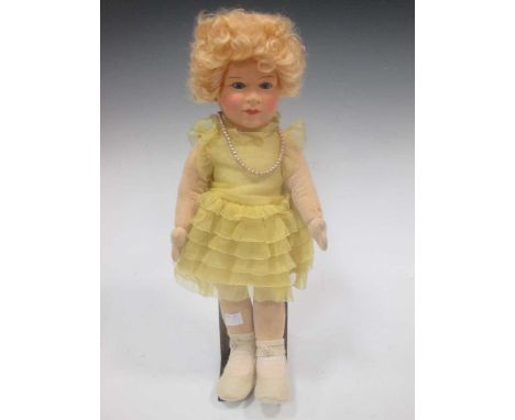 Chad Valley Bambina doll with yellow party dress and original box