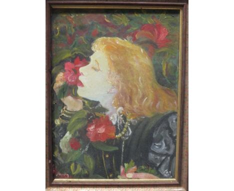 three portraits, to include After George Frederic Watts, Portrait of Dame Ellen Terry, signed, oil on canvas, 53 x 39cm,a por