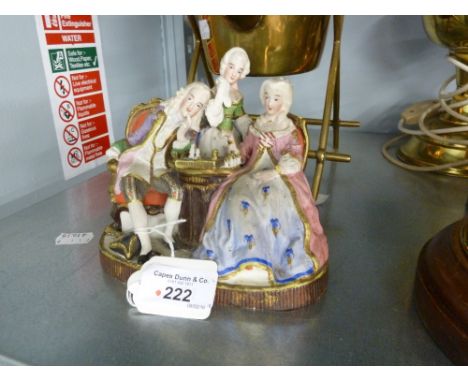 CONTINENTAL TINTED BISQUE GROUP, THE CHESS PLAYERS 