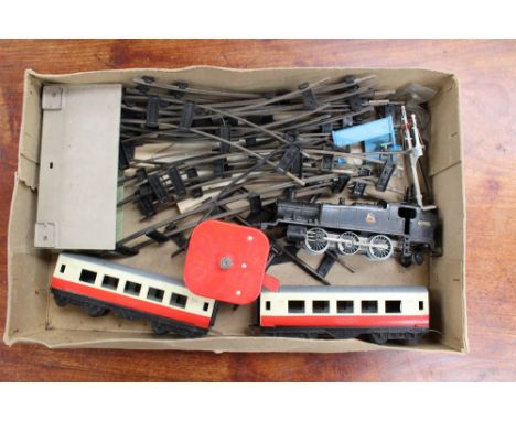 Palitoy: A boxed Palitoy Scale Model Electric Train Set, comprising 66110, 4-6-2 locomotive and two British Railway coaches a