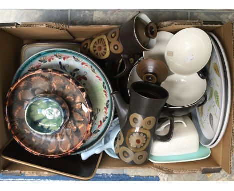 Poole Pottery Black Pebble ware; together with Denby, Glyn Colledge and Studio pottery 