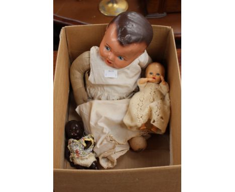 A collection of three Vintage English dolls, Merry Thoughts, Rosebud and Tudor Rose