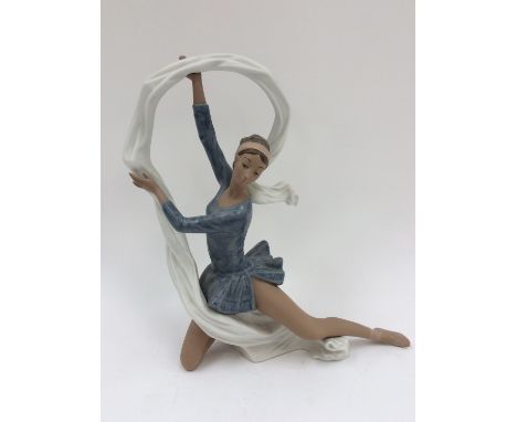 A Nao figure 'Dancer with Veil', bisc finish 