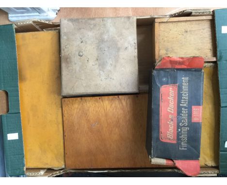 A quantity of woodworking tools to include boxed Stanley plane 