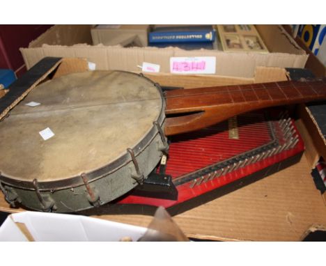 Vintage Banjo and two Zithers (3)