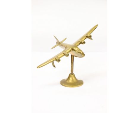 RAF interest, brass desk weight of a Wellington, RAF mark to base