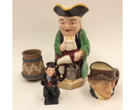 A mid 20th Century Burlington Toby jug, a figurine - Royal Doulton of the 'Artful Dodger' 1950s, a Royal Doulton character ju