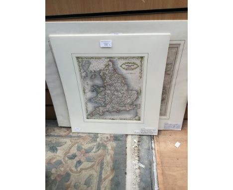Two 19th Century print type planishere and English and Wales, purchased in Hong Kong