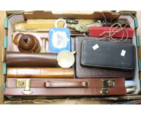 Collectors lot, Masonic robes, books and trinket box; together with a puzzle box in the form of a book, flatware, a snuff box