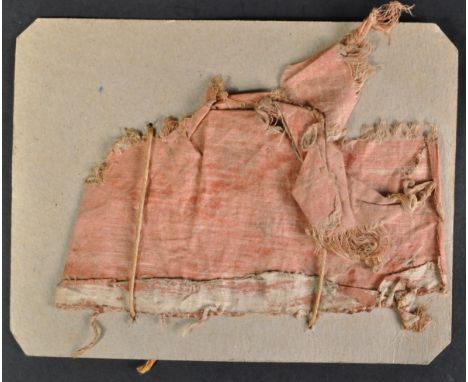 The Red Baron aircraft section - A section of canvas reputedly from WWI First World War German flying ace ' The Red Baron's '