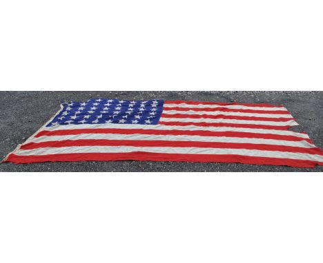 An original WWII Second World War period US United States Army / Navy wartime flag, by repute from LCI(L) 489 (a Landing Craf