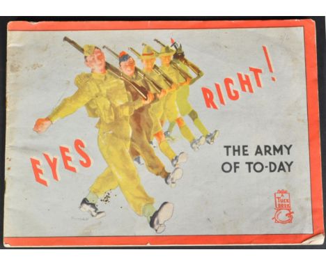 WWII Second World War Interest - an original period A Tuck Book ' Eyes Right! The Army Of To-Day ' pictorial paperback book. 